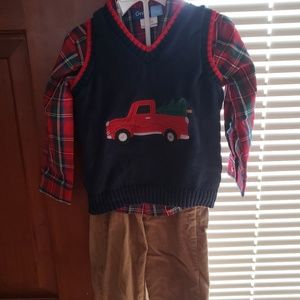 Toddler boys sweater vest Outfit